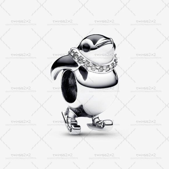 Pandora Skiing Penguin Charm|Pendant - Picture 1 of 2